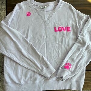 Wild fox Large “Dogs Love Me” Purple & Pink Crewneck Sweatshirt